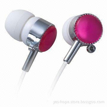 Retractable Earphones with 3.5mm Stereo Plug and 2 x 10mm Mylar Speaker, 20Hz to 20kHz Frequency